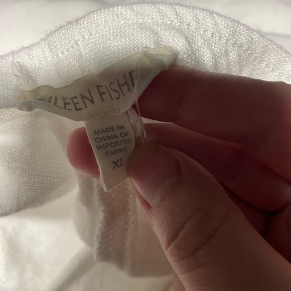 Eileen Fisher skirt white linen midi length women’s size xl - Picture 3 of 4